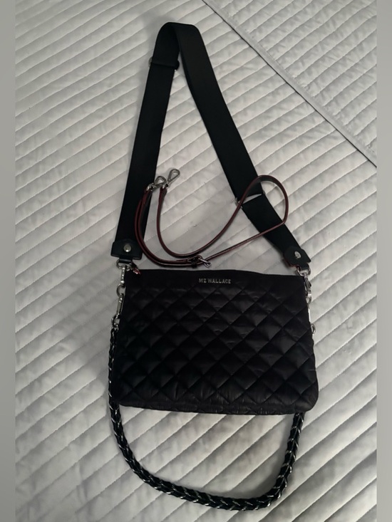 MZ Wallace Handbags - MZ Wallace Black Quilted Crossbody Bag with Removable Straps
